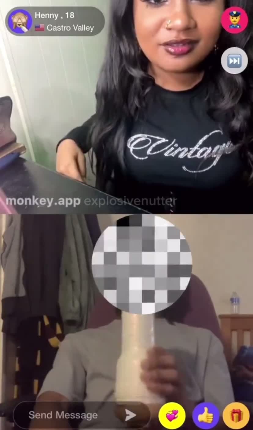 Jerking off on monkey app